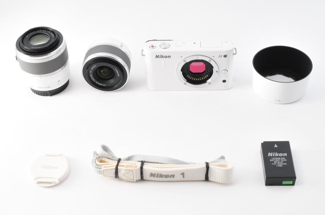 Nikon ニコン 1 J2 (シャッター1543)+ダブルレンズ #1357