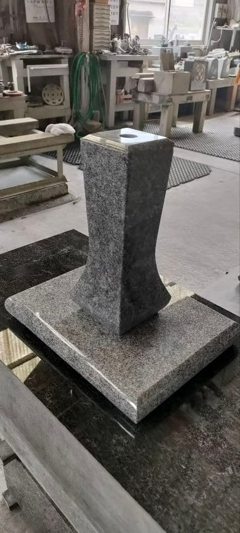 庵治石　一輪挿し②　香川県国内産　インテリア