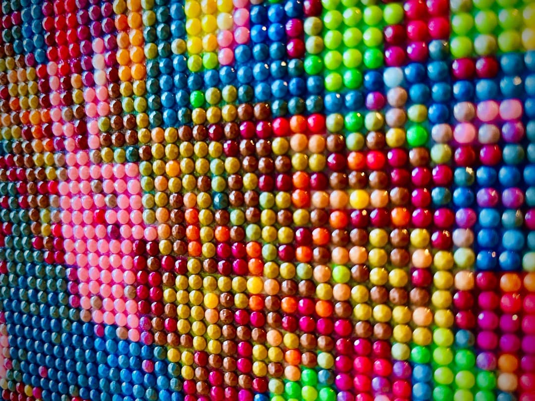 5Dダイヤモンドカットされた輝くビーズアート　ファンキー完成品　現品限り