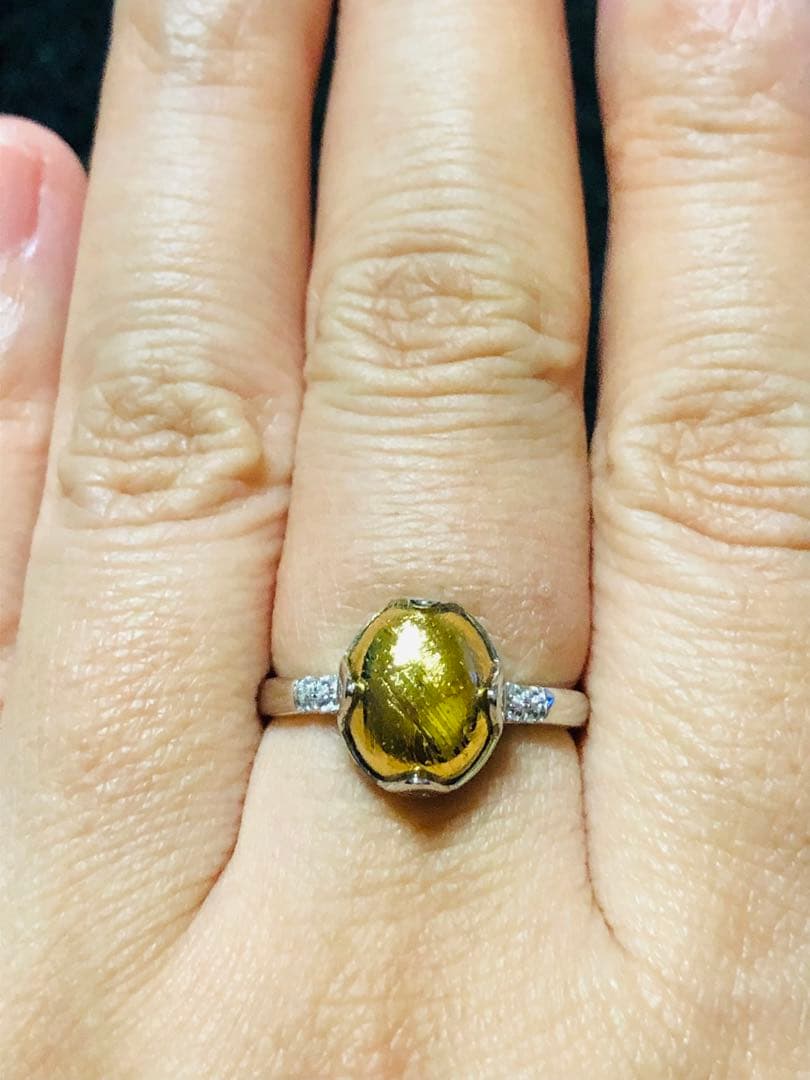 【特価】大粒 メテオライト隕石✴︎໒꒱宇宙໒꒱✴︎フリーサイズリング★彡1点品