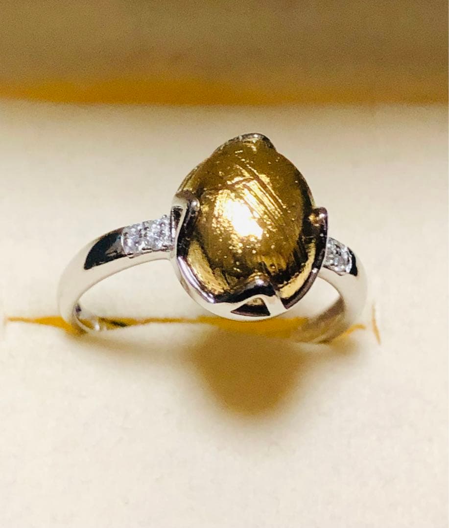 【特価】大粒 メテオライト隕石✴︎໒꒱宇宙໒꒱✴︎フリーサイズリング★彡1点品