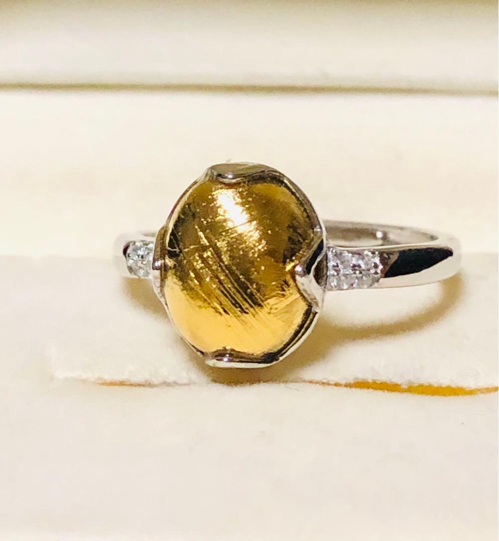 【特価】大粒 メテオライト隕石✴︎໒꒱宇宙໒꒱✴︎フリーサイズリング★彡1点品