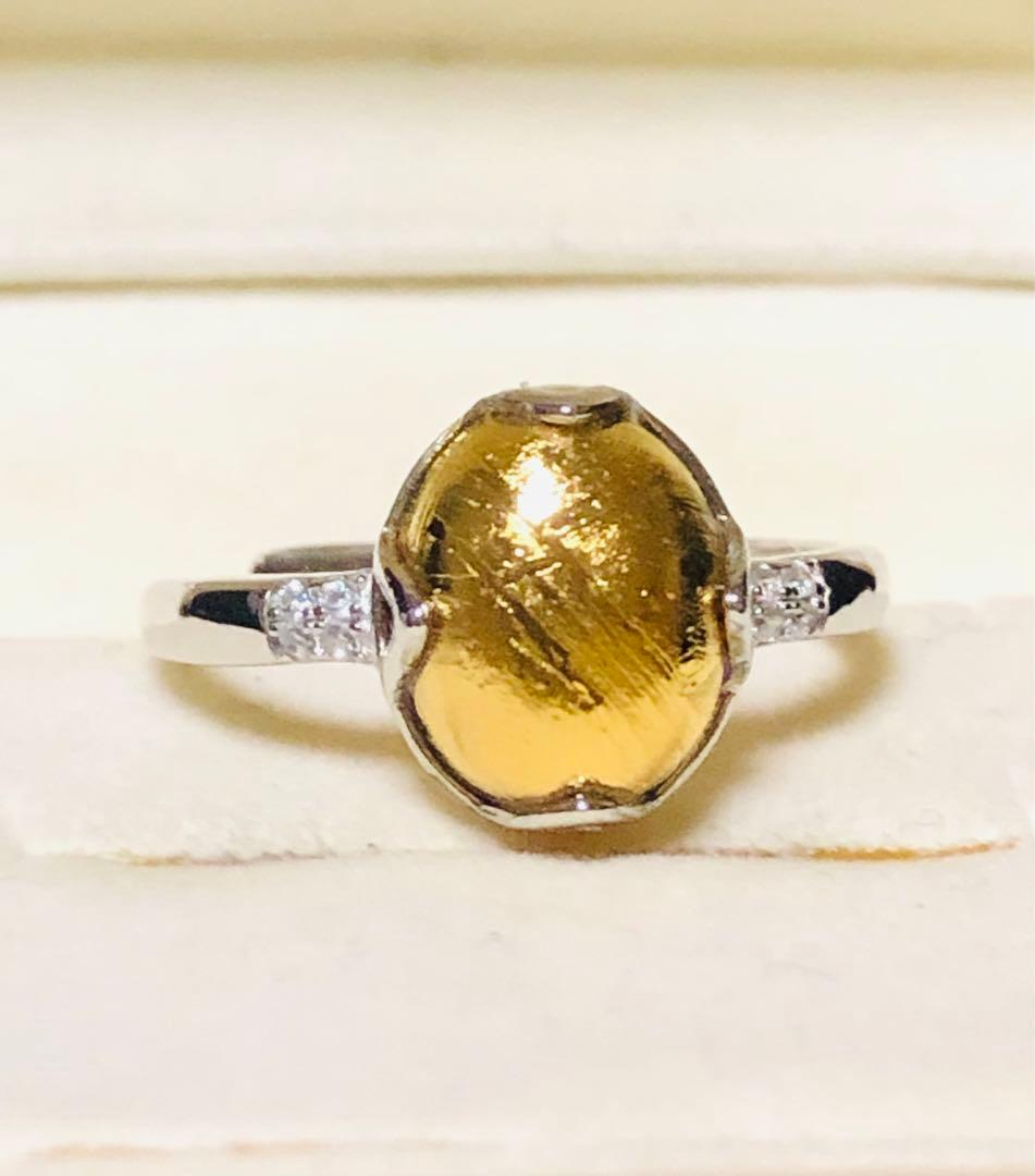 【特価】大粒 メテオライト隕石✴︎໒꒱宇宙໒꒱✴︎フリーサイズリング★彡1点品