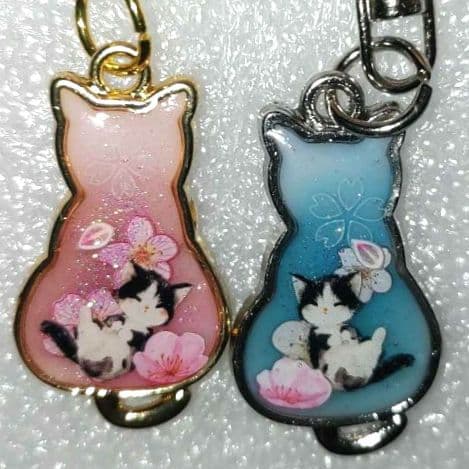 べる様✿猫ちゃん✿ペアキーホルダー