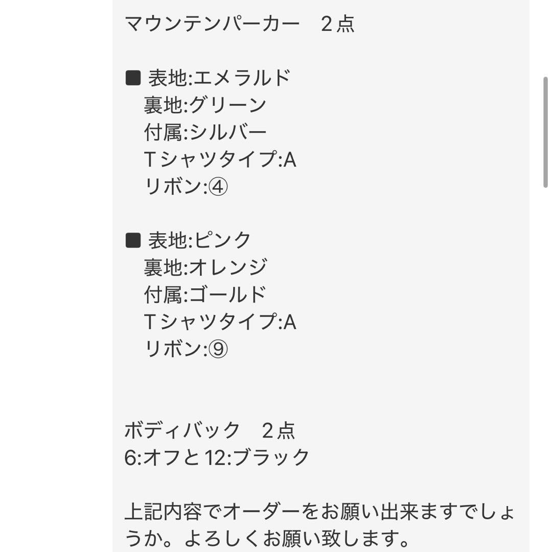 【satu】オーダー品/10cmぬい服　マウンテンパーカー+Tシャツ