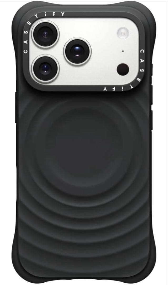CASETiFY ウェーブ シリコン iPhone17Pro ケース ブラック