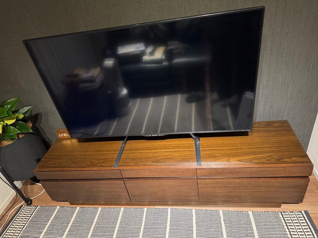 『美品』テレビボード ダークブラウン 木製 引き出し付き