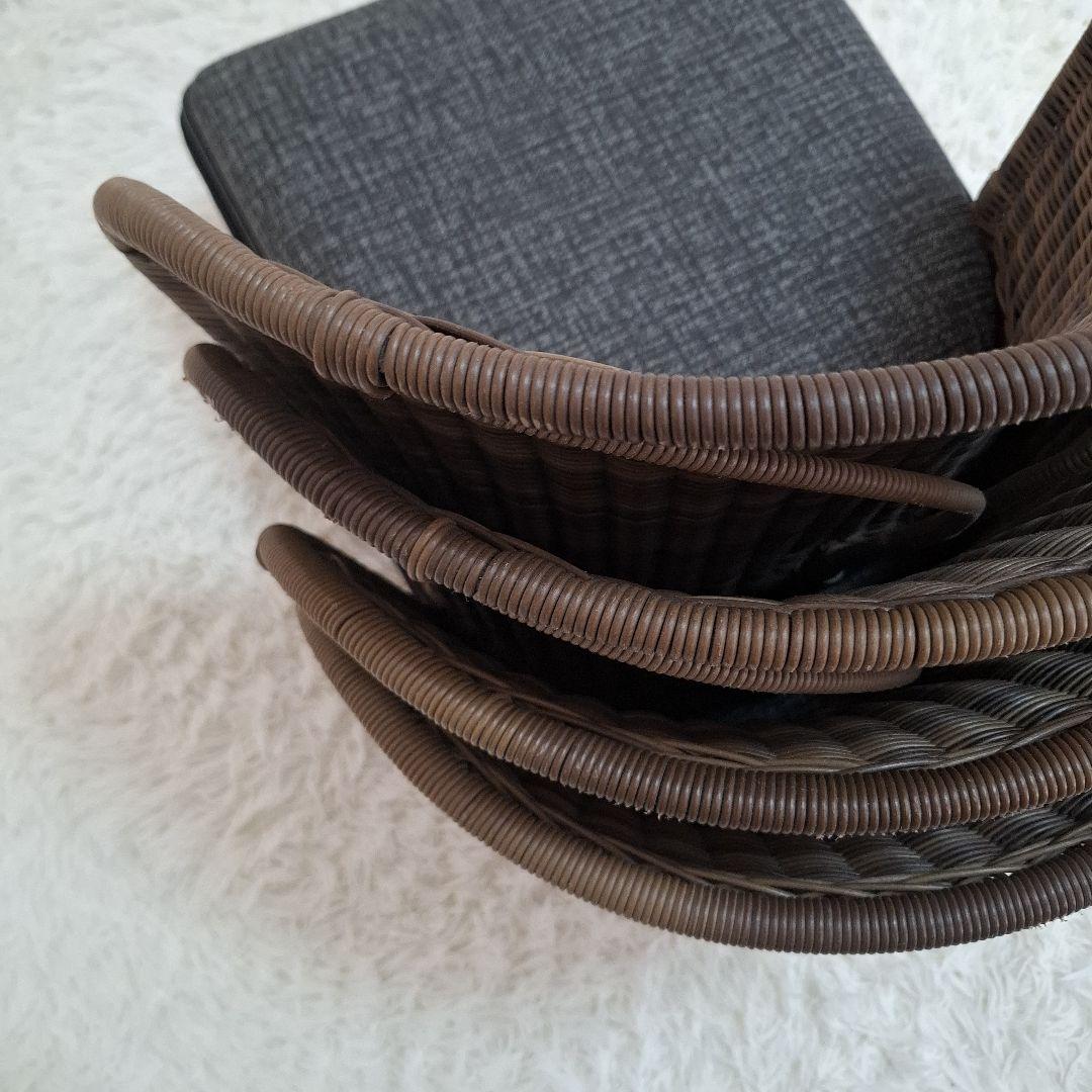 【美品】桜屋工業 舞2型 『CHERRY』 座椅子 ラタンチェア 4脚セット