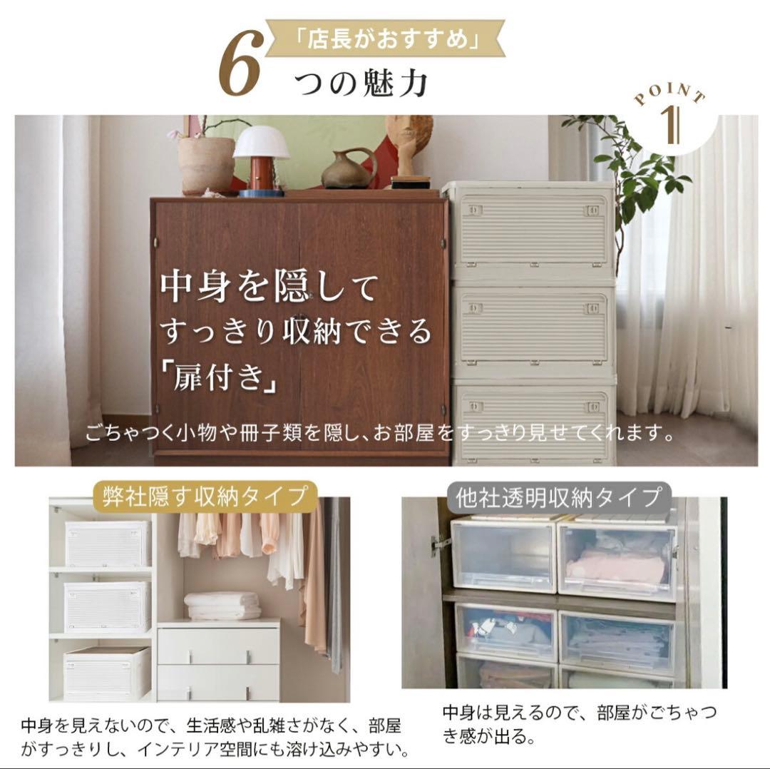 収納ボックス 折りたたみ コンテナ　収納ケース キャスター付 白　5個