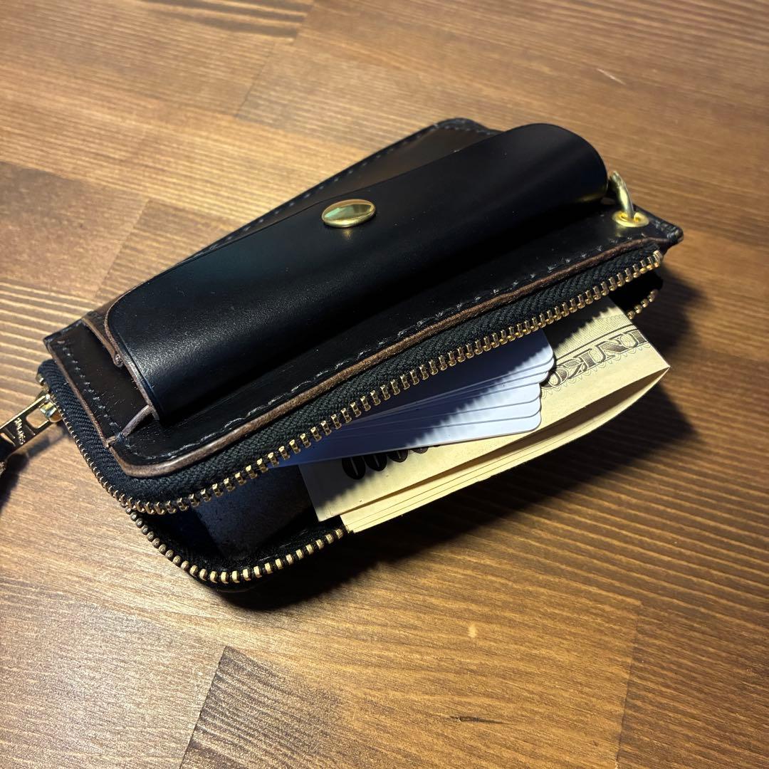 受注生産 フラグメントケース ホーウィン社クロムエクセル トラッカーウォレット