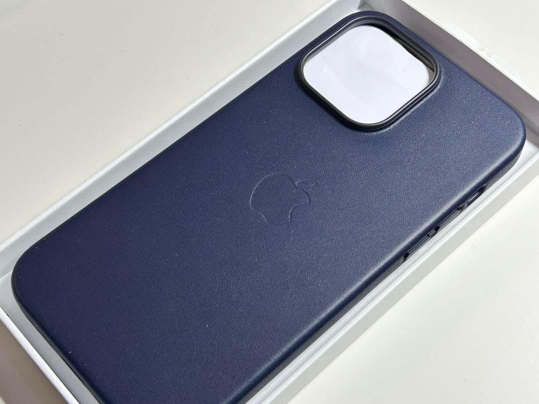 【新品】純正 iPhone 14 Pro Max レザーケース・インク①