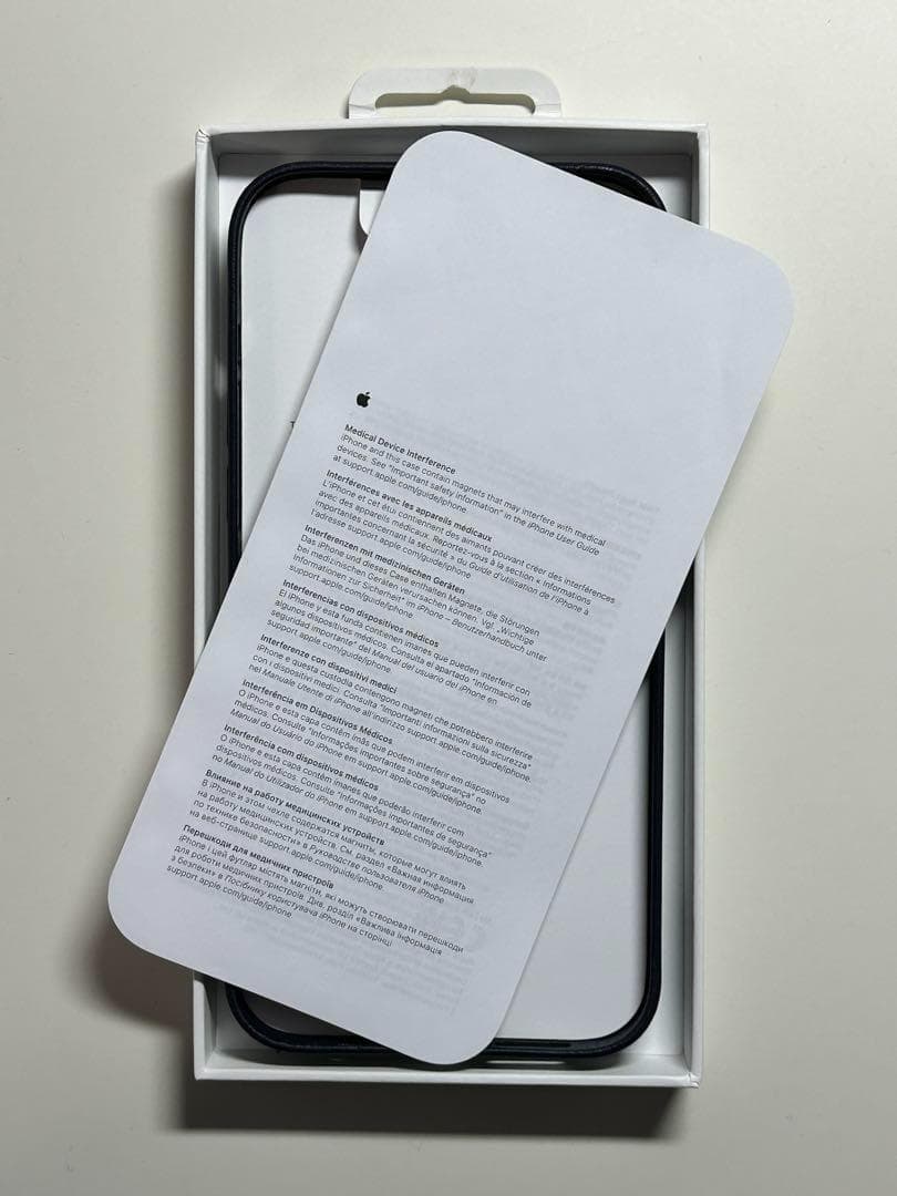 【新品】純正 iPhone 14 Pro Max レザーケース・インク①