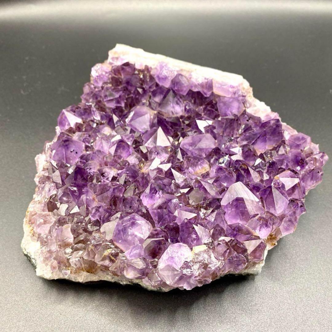 高品質 アメジスト クラスター 1264g☆美結晶美極濃紫