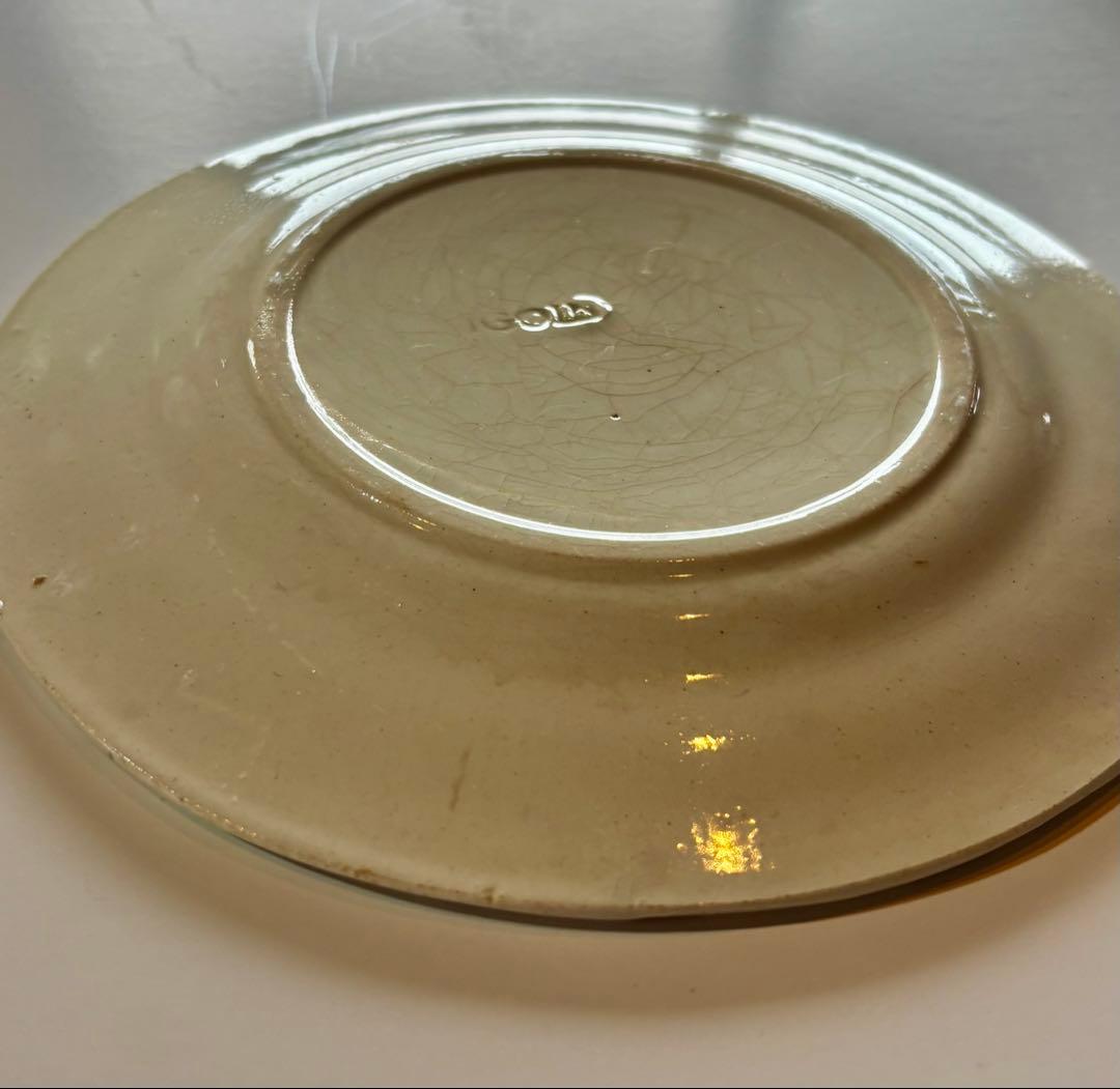 フランスアンティーク ディゴワン いちごステンシル バルボティーヌ ケーキ皿