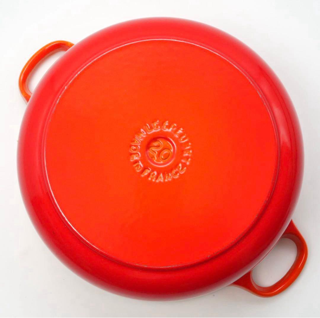 【美品】LE CREUSET　ココット ロンド オレンジ　20cm