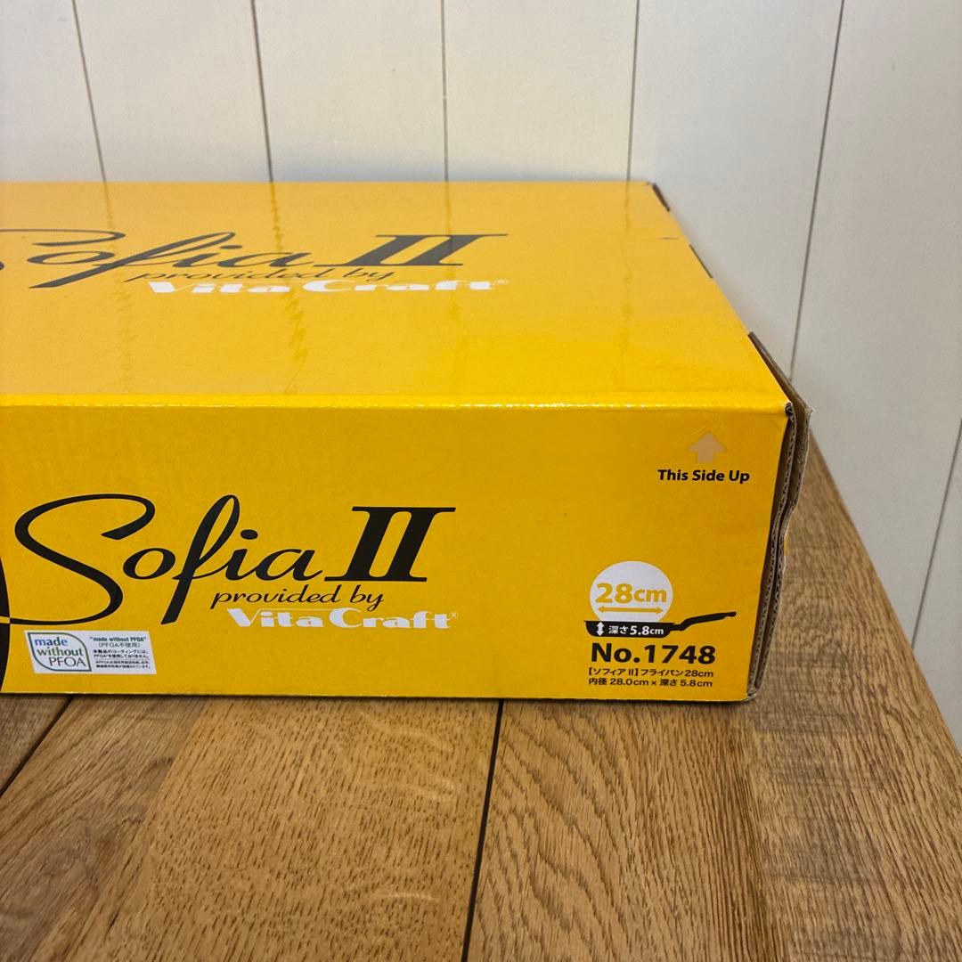 新品 ビタクラフト ソフィアⅡ フライパン 28cm No.1748 ガラス蓋付