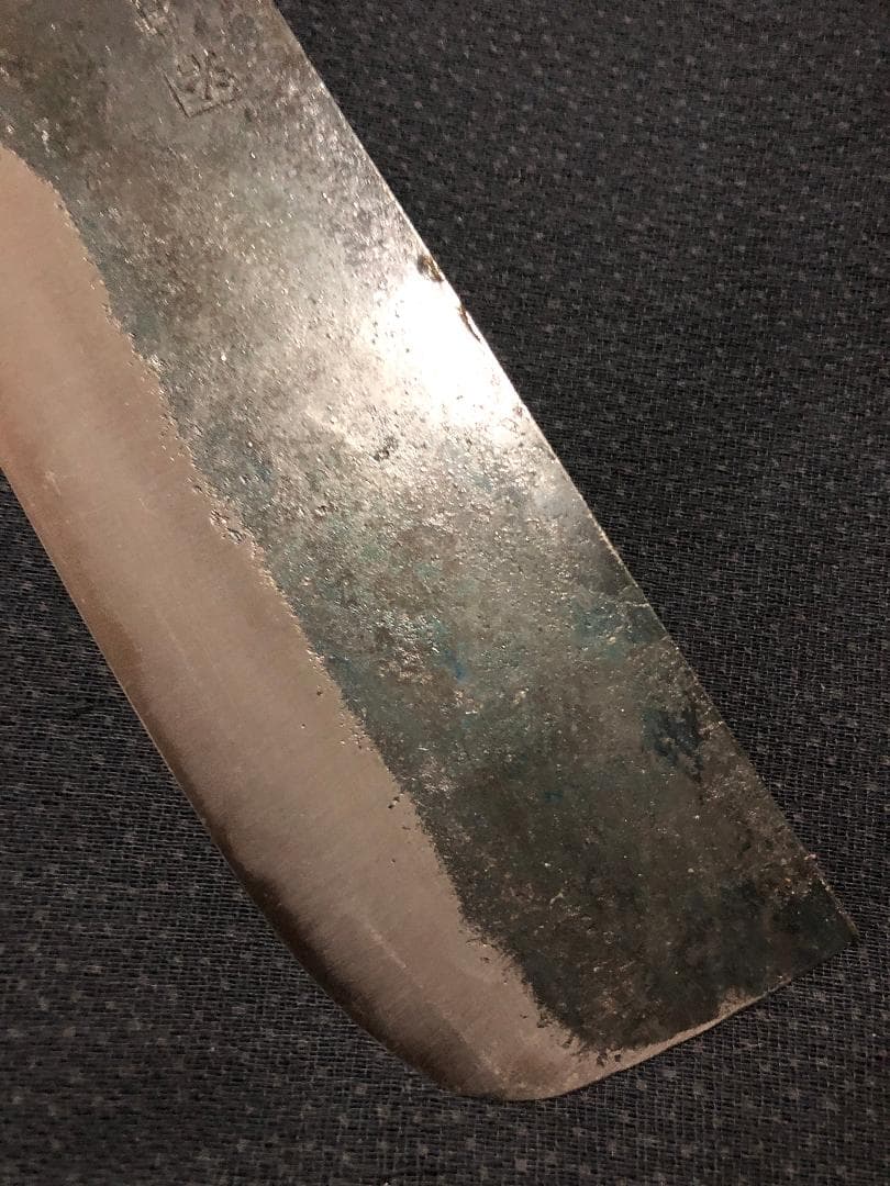 【研ぎ済み】青鋼・黒打ち　特製　菜切り包丁　ナイフ　料理　釣り　寿司