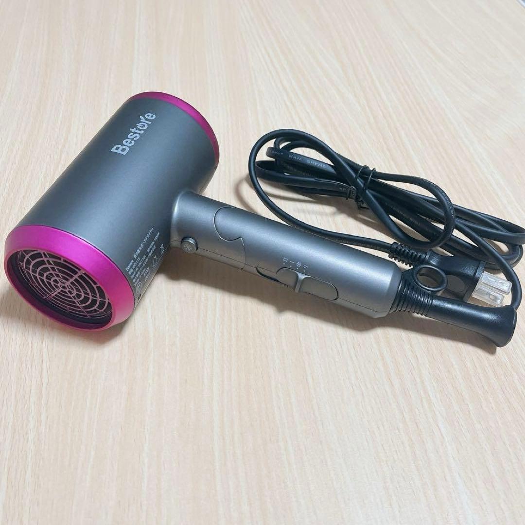 匿名配送❣️ Bestore ドライヤー 1300w 折り畳み 速乾 ノズル付き