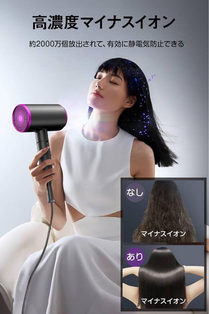匿名配送❣️ Bestore ドライヤー 1300w 折り畳み 速乾 ノズル付き