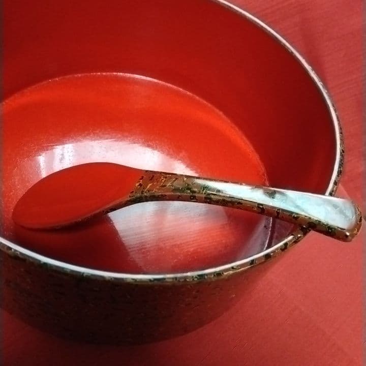 ✨木製✨津軽塗り5-6人用おひつ ・津軽塗りおしゃもじセット✨