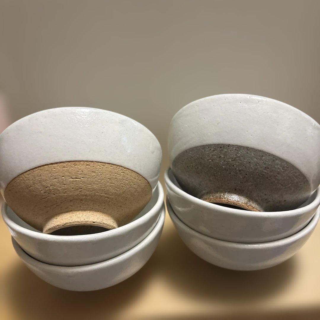 栗原はるみ　陶器製飯碗 6個＆ドット模様越前塗お椀6個