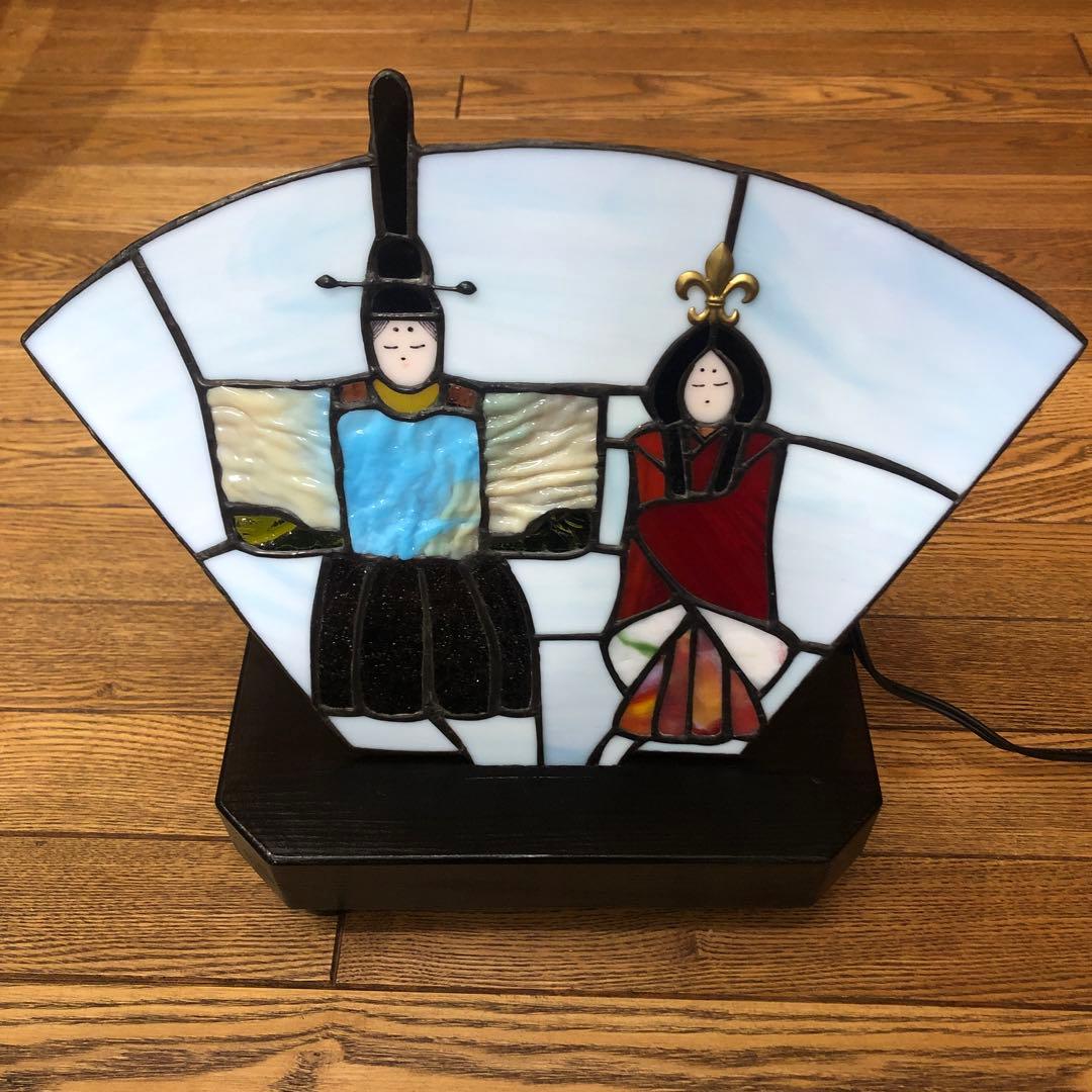 雛人形　ステンドグラス　LED 間接 照明　インテリア　ひな祭り
