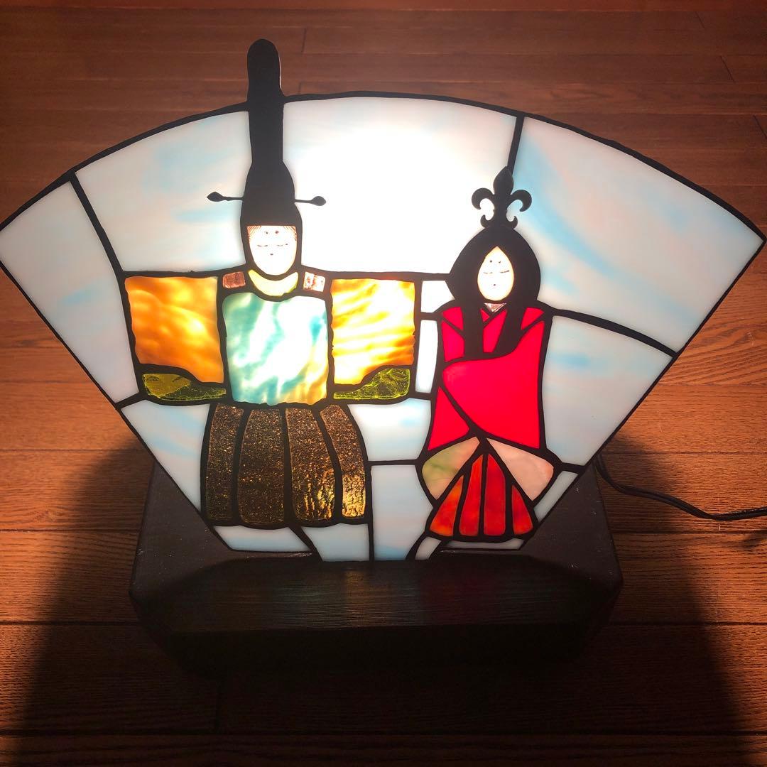 雛人形　ステンドグラス　LED 間接 照明　インテリア　ひな祭り