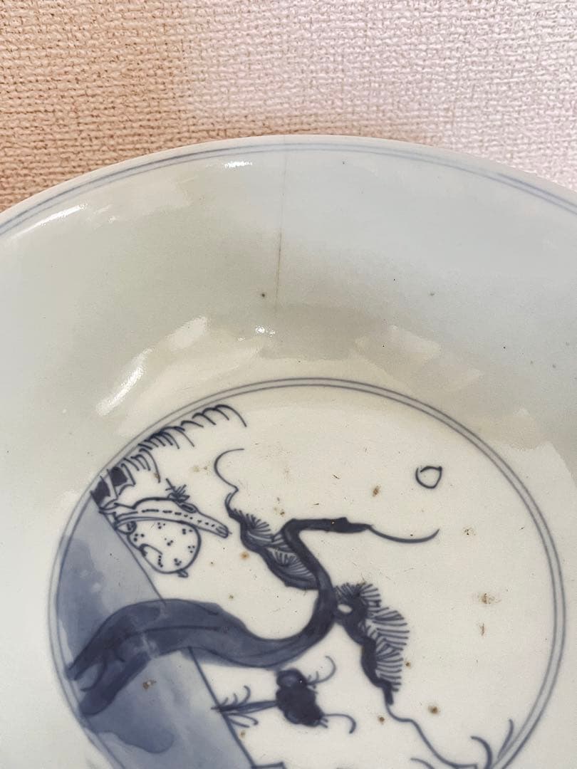 中国美術　清時代人物紋 茶碗 染付 鉢 時代物