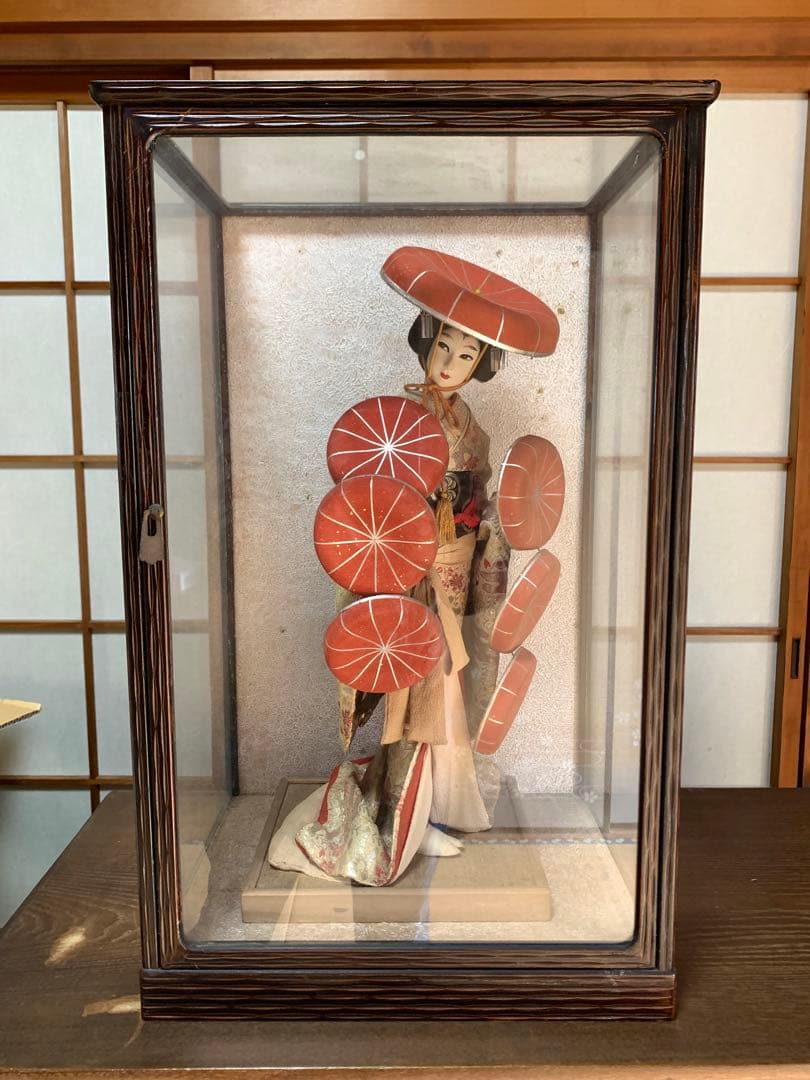 昭和レトロ　日本人形　着物　和風人形　人形　ケース付き