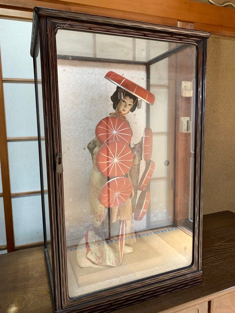 昭和レトロ　日本人形　着物　和風人形　人形　ケース付き