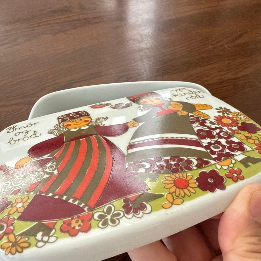 Figgjo folklore バターケース　北欧ビンテージ　雑貨