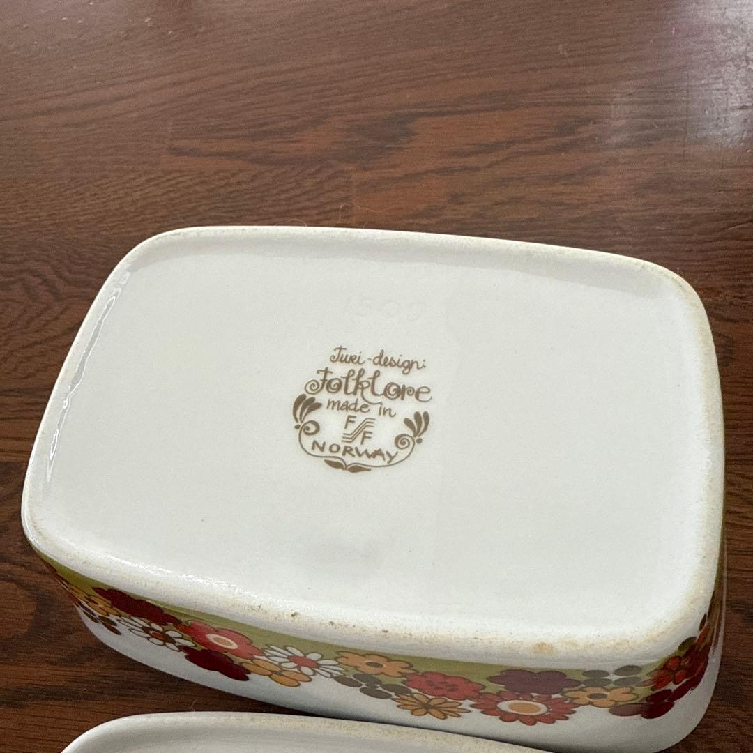 Figgjo folklore バターケース　北欧ビンテージ　雑貨