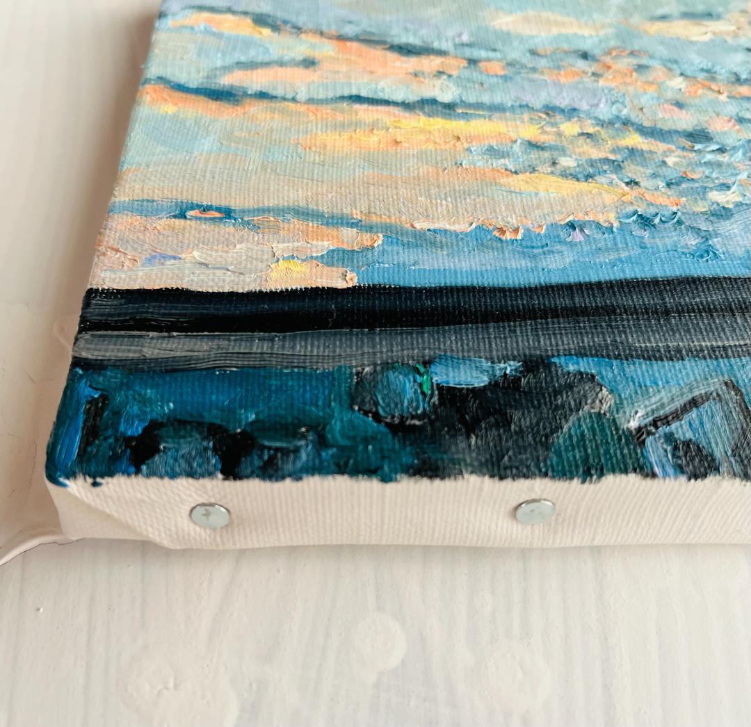 16×23㎝「優しい夕空」サムホール・油彩・原画