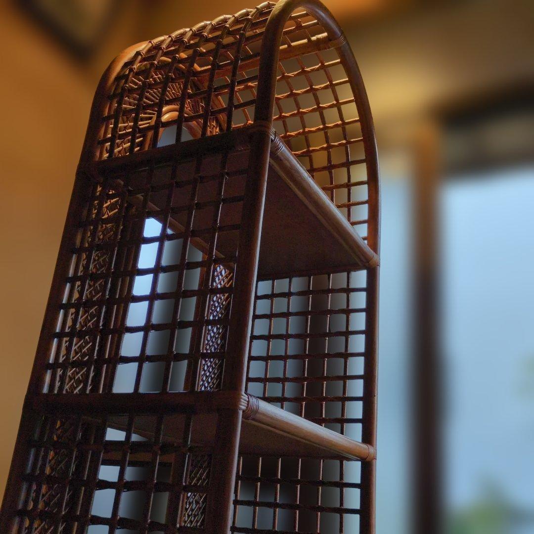 ラタン棚シェルフKazamaヴィンテージ