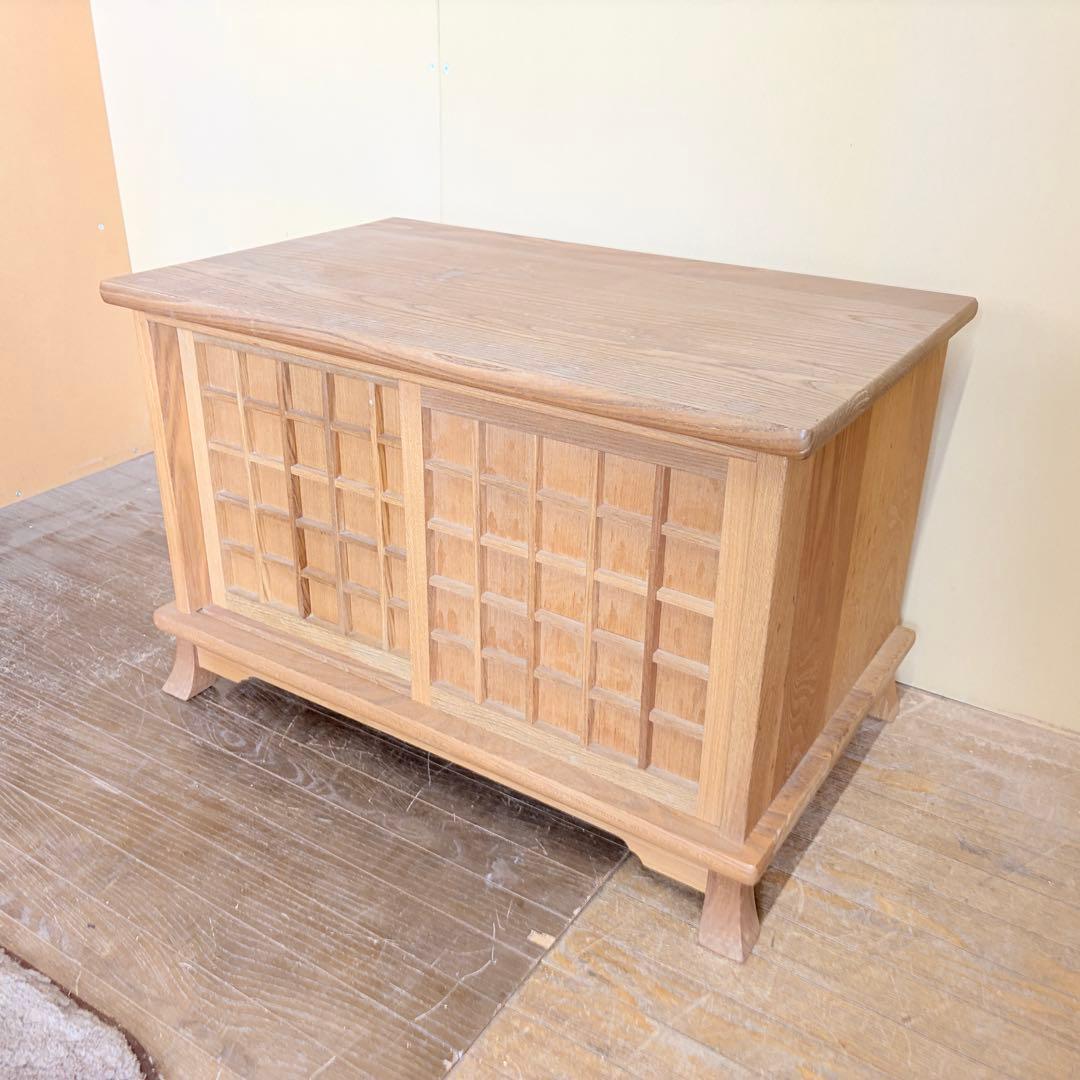 和風 置床 床の間 木製 ローボード 引き戸収納