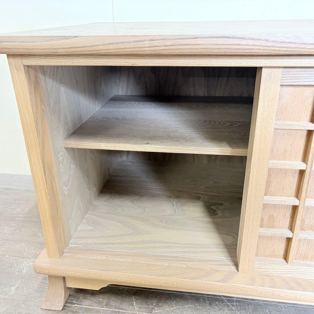 和風 置床 床の間 木製 ローボード 引き戸収納