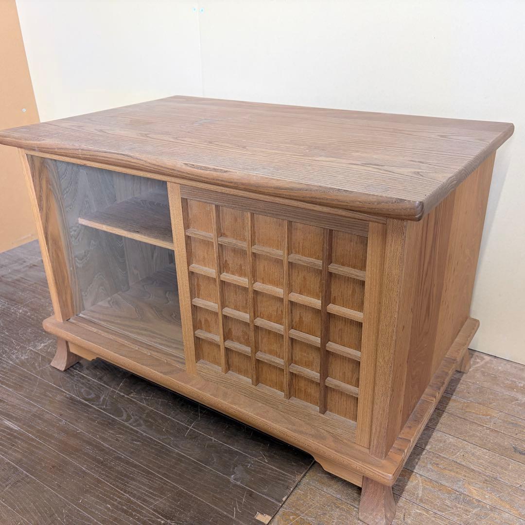 和風 置床 床の間 木製 ローボード 引き戸収納