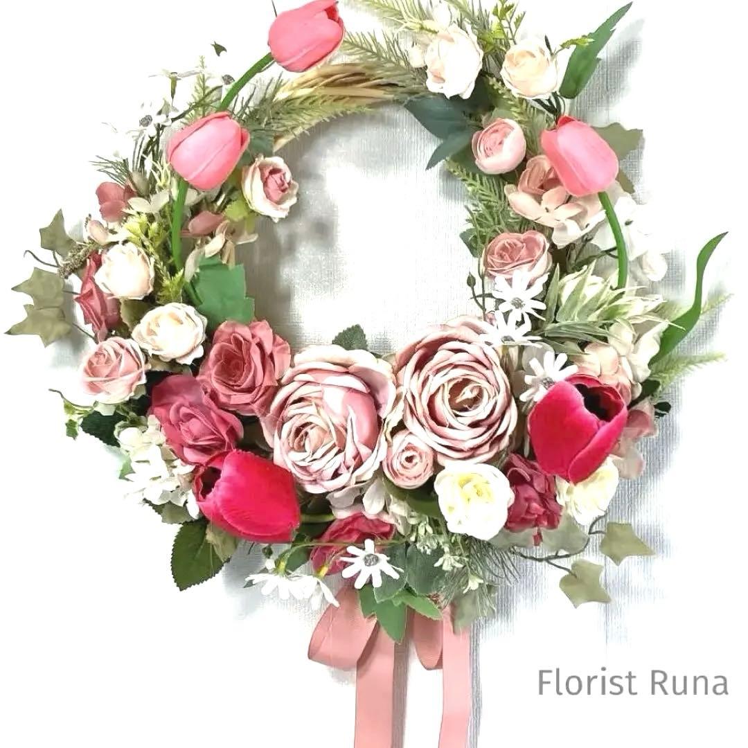 『アンジュ デ シュクル 』チューリップのリース