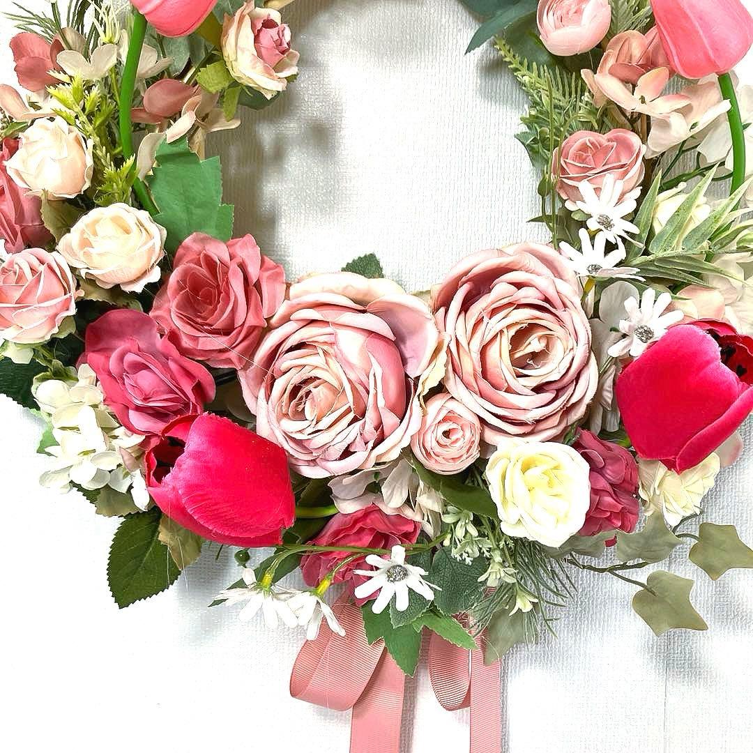 『アンジュ デ シュクル 』チューリップのリース