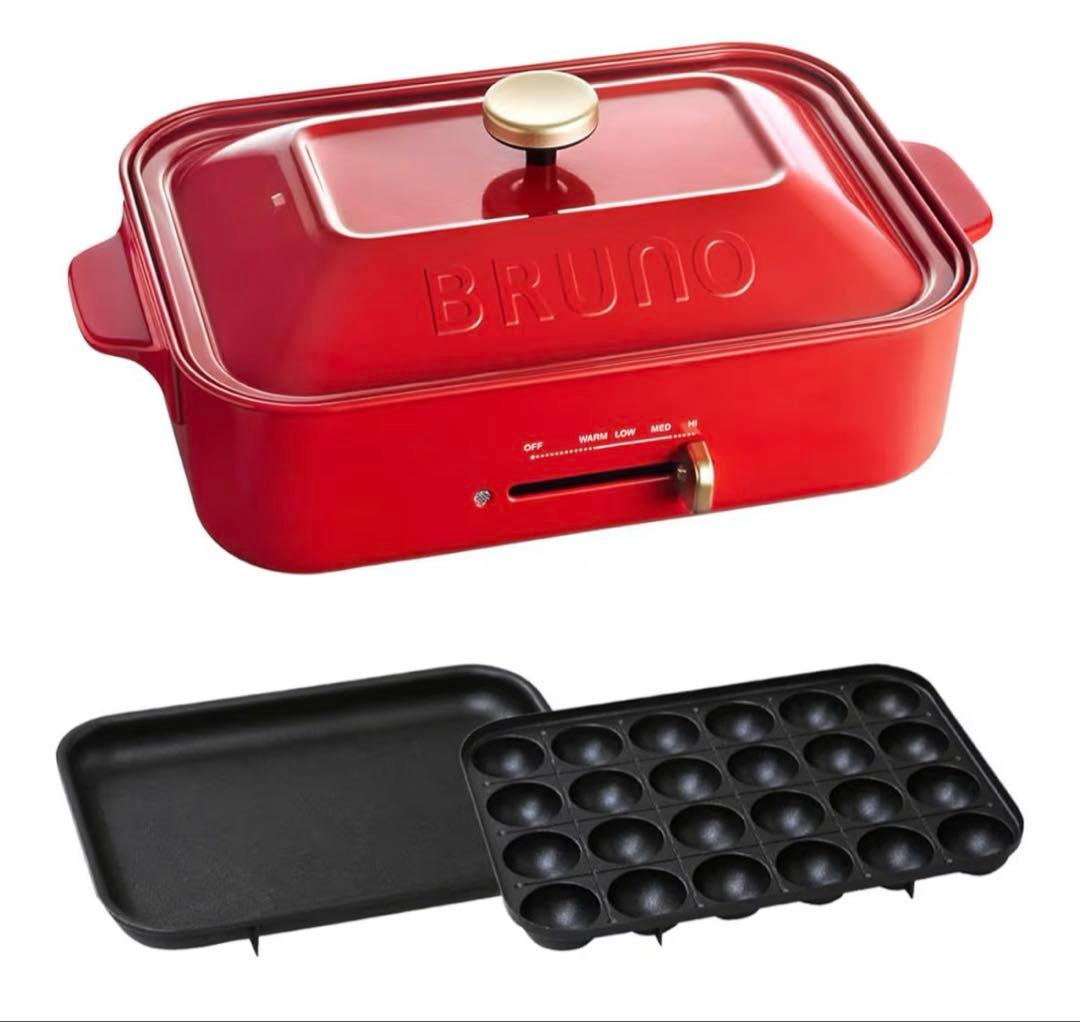BRUNO コンパクトホットプレート　レッド　ブルーノ BOE021-RD