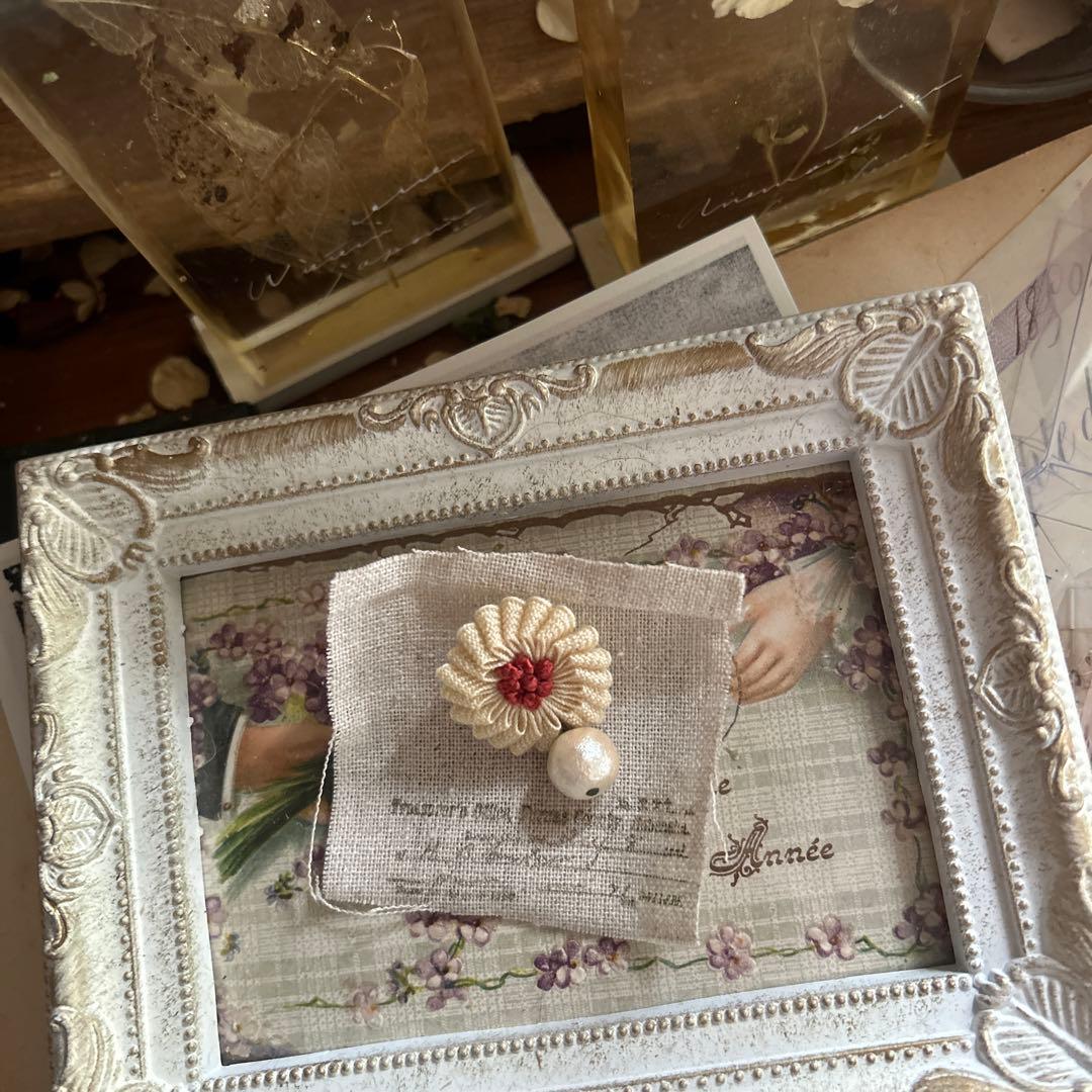 poritorie マーガレット 耳飾り ピアス ハンドメイド