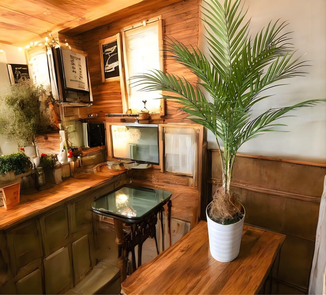 光触媒　人工観葉植物　ウォールグリーン　フェイクグリーン　アレカヤシ94白鉢@@