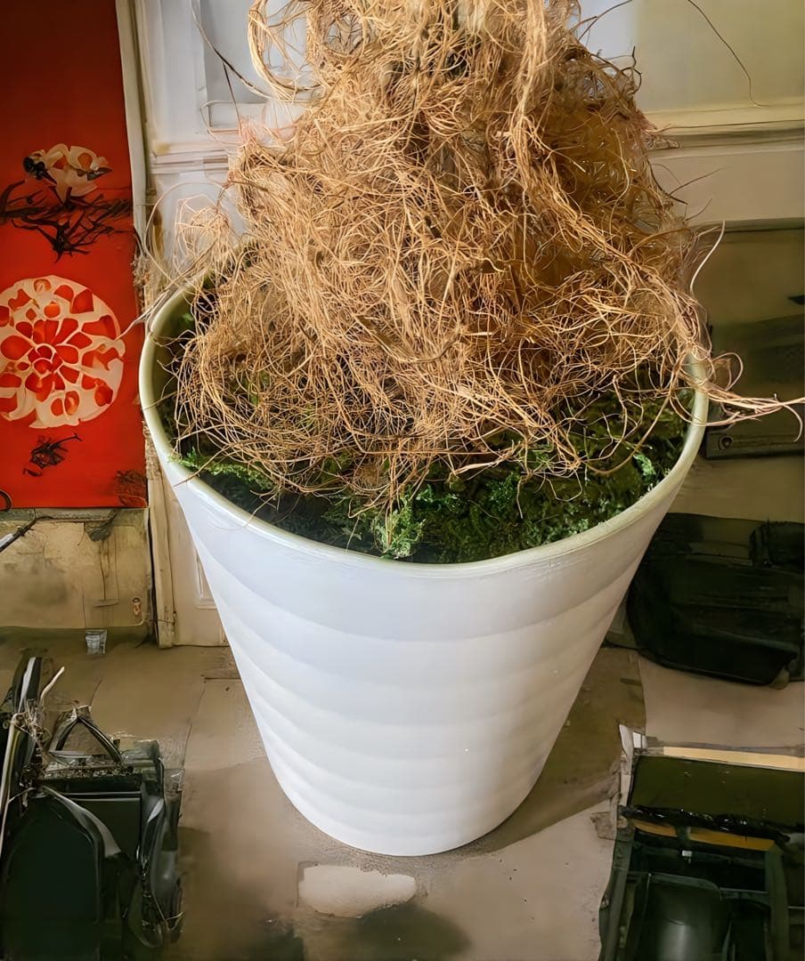 光触媒　人工観葉植物　ウォールグリーン　フェイクグリーン　アレカヤシ94白鉢@@