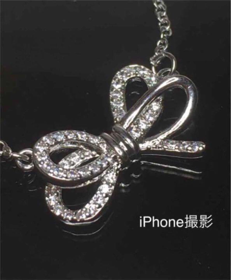 【ギフト推奨】スワロフスキー 18Kg❤️医療用金属製チェーン　刻印