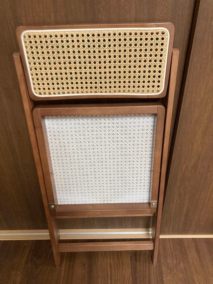 折りたたみ 椅子 ラタンチェア 韓国インテリア 脚カバー付き