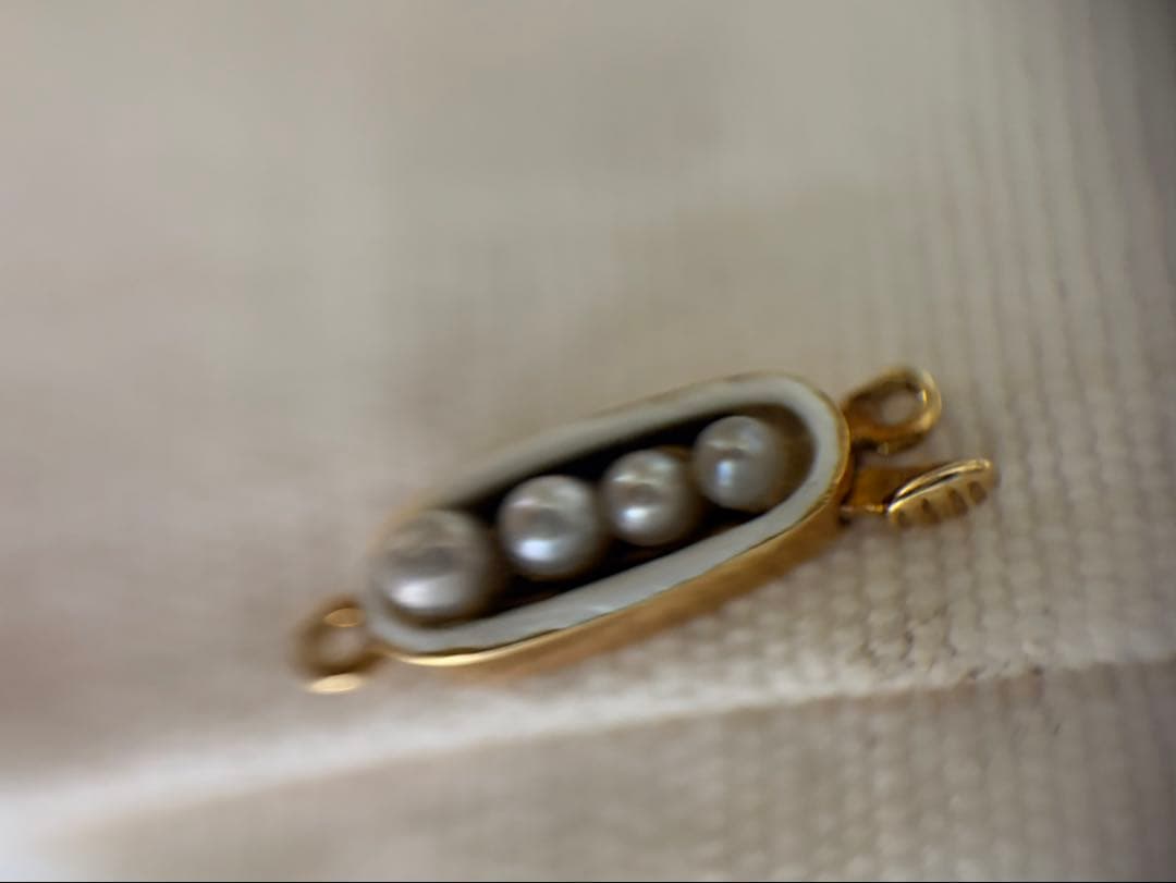 K14ゴールド 天然パール ペンダント　アンティーク　クラスプ