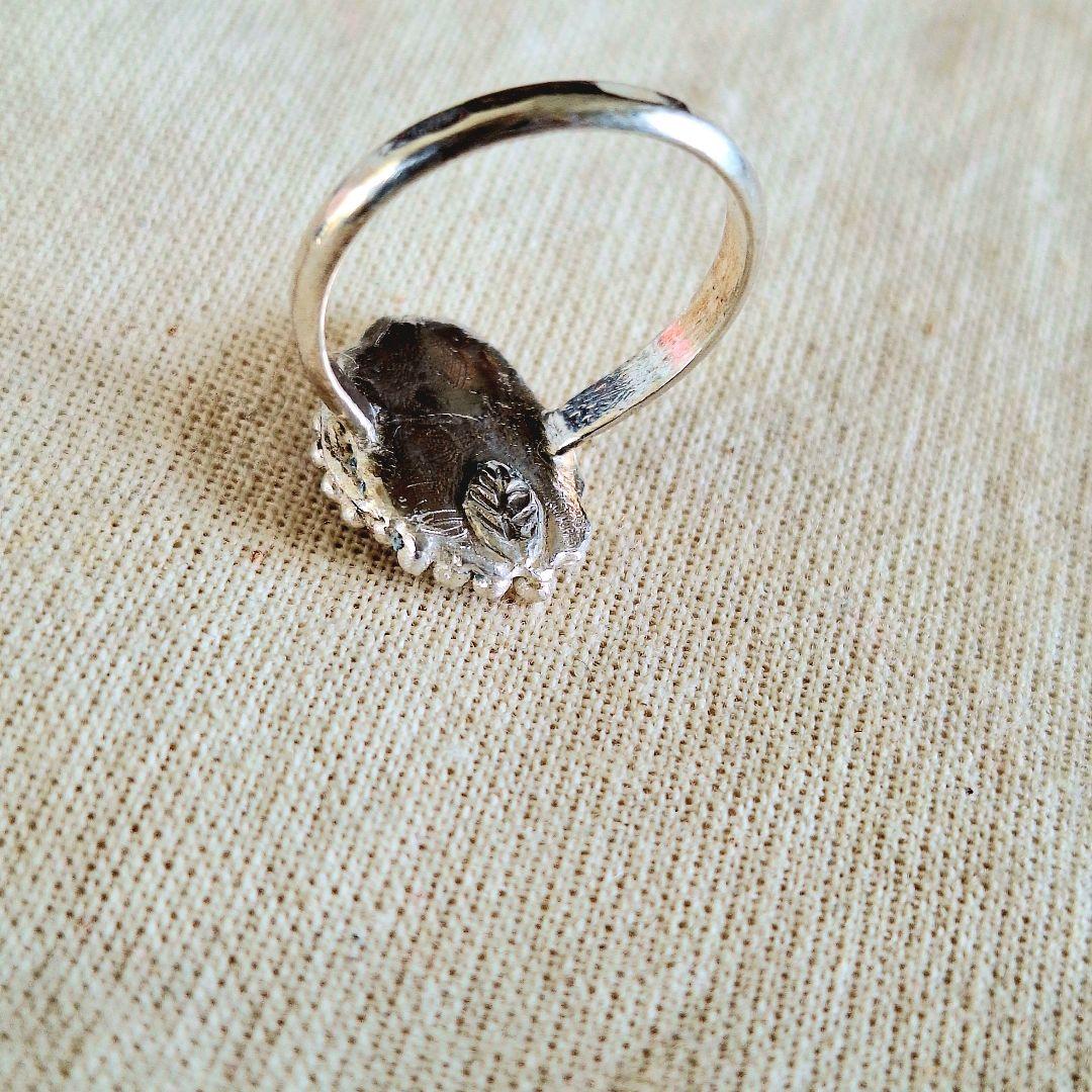 【約13号】ラブラドライト天然石リング silver950 ハンドメイド シラー