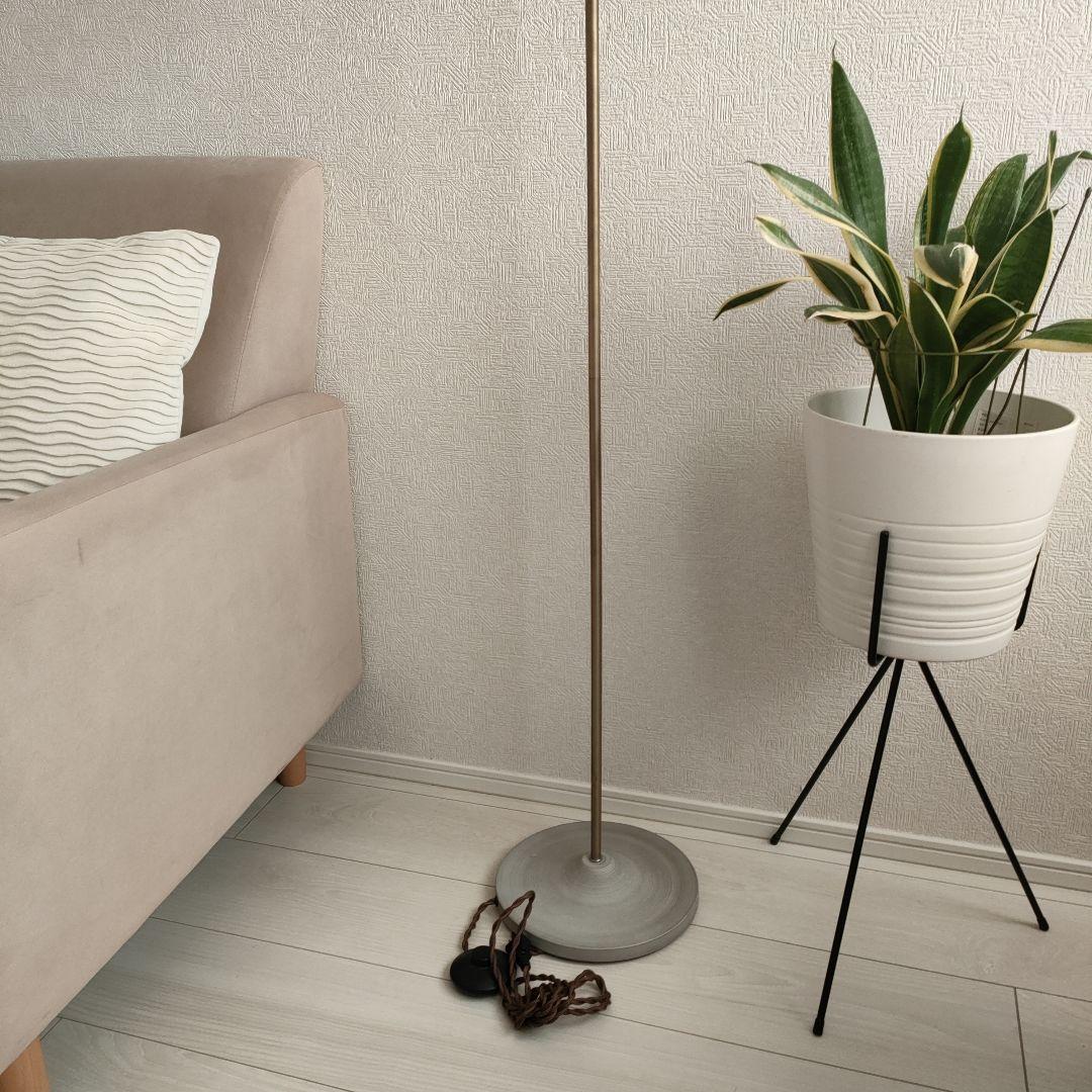 【超美品】アーチ型ホワイトフロアスタンド