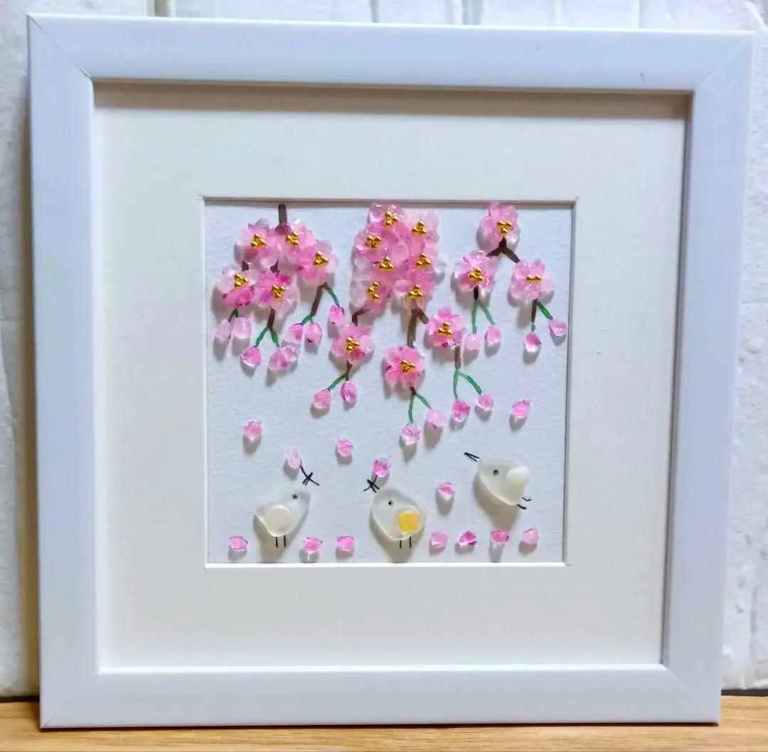 【JYキラキラ様おまとめ】桜の木の下で＊シーグラスアート