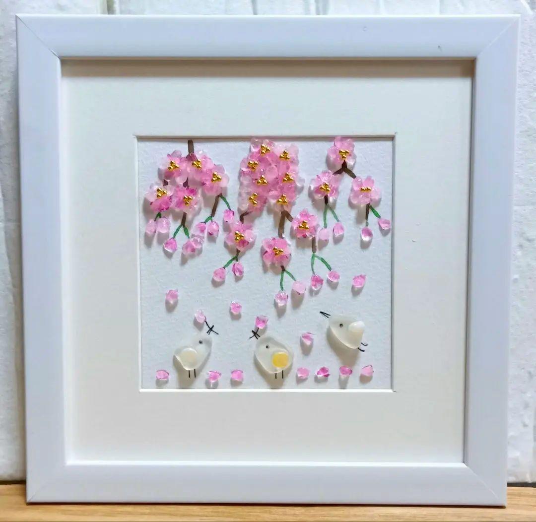 【JYキラキラ様おまとめ】桜の木の下で＊シーグラスアート